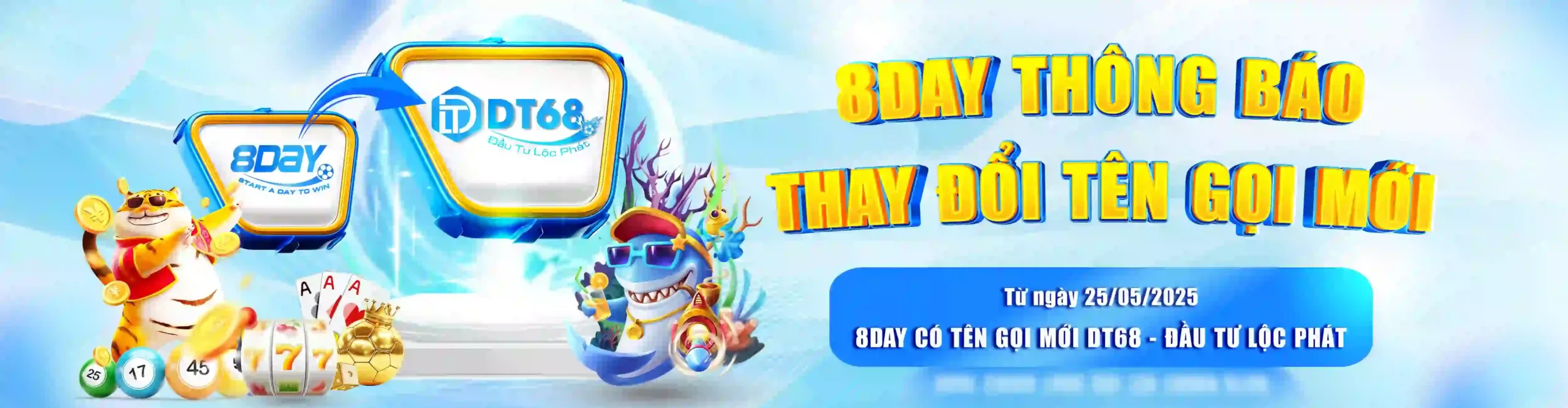 Thông báo thay đổi thương hiệu 8day thành dt68